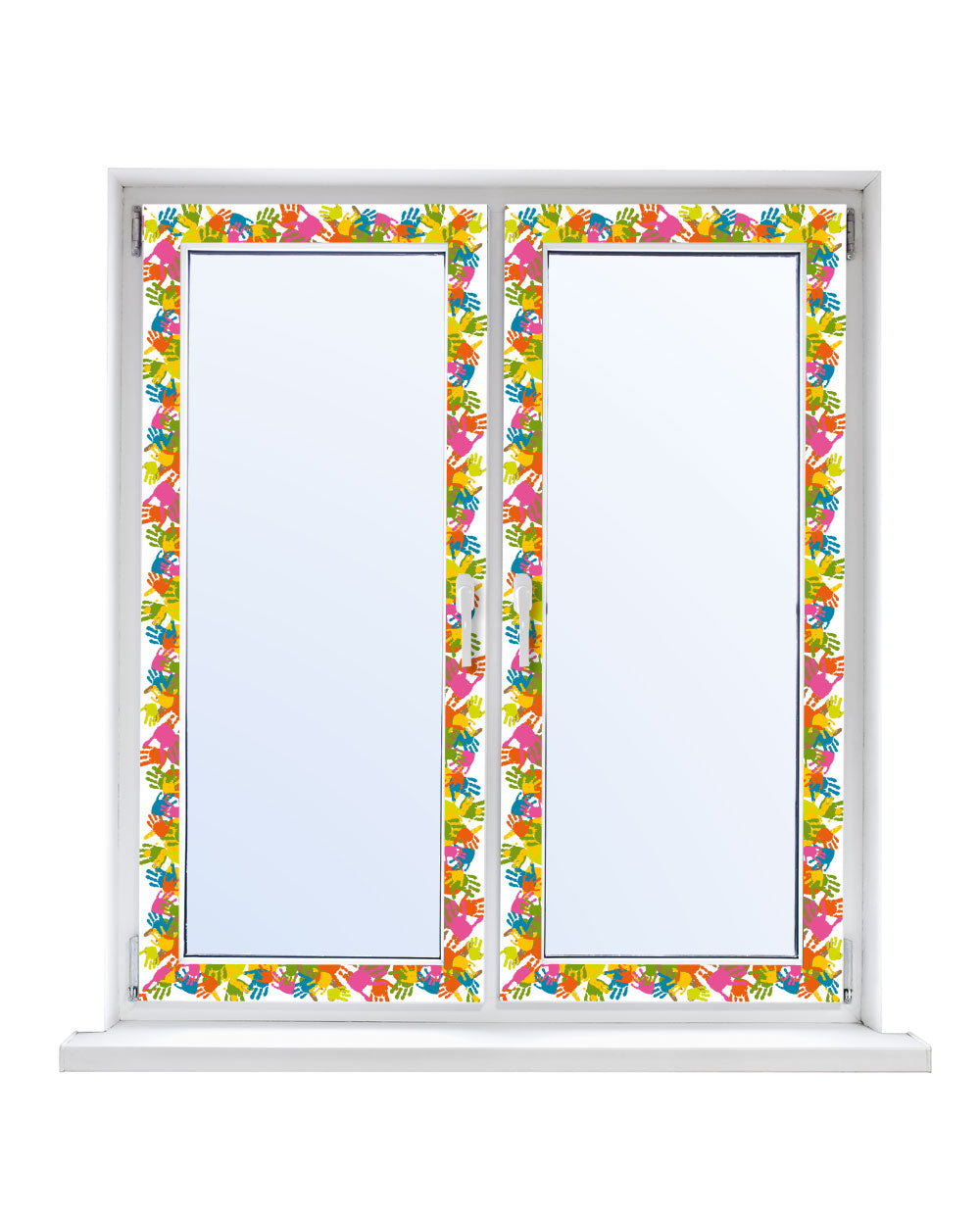 Fenstyle Hände-Fensterrahmenfolie