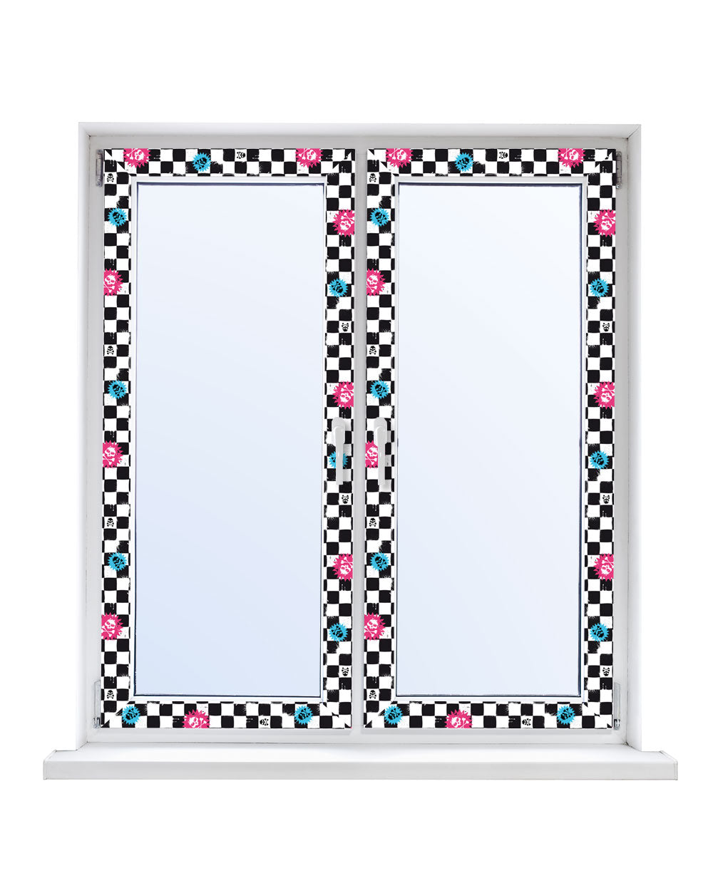 Fenstyle Totenkopf-Fensterrahmenfolie